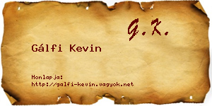 Gálfi Kevin névjegykártya
